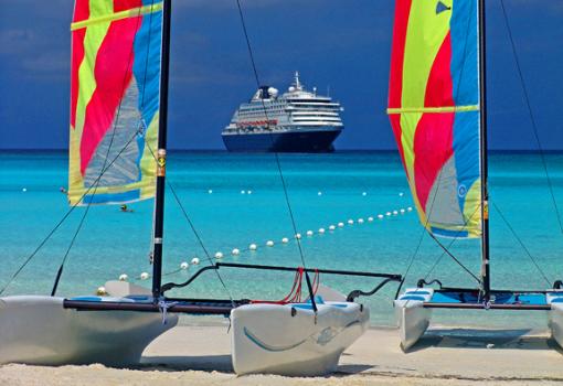 El Prinsendam Fondeando en Half Moon Cay (Bahamas)